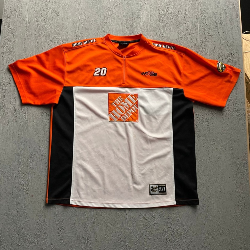 Vintage Nascar Home Depot Tony Stewart Jersey Mens XXL Orange 2000s Chase